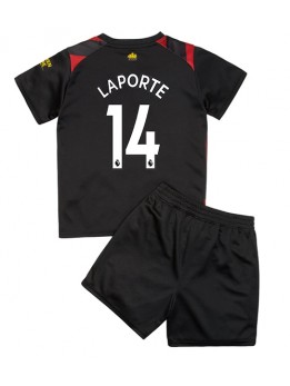Manchester City Aymeric Laporte #14 Auswärts Trikotsatz für Kinder 2022-23 Kurzarm (+ Kurze Hosen)